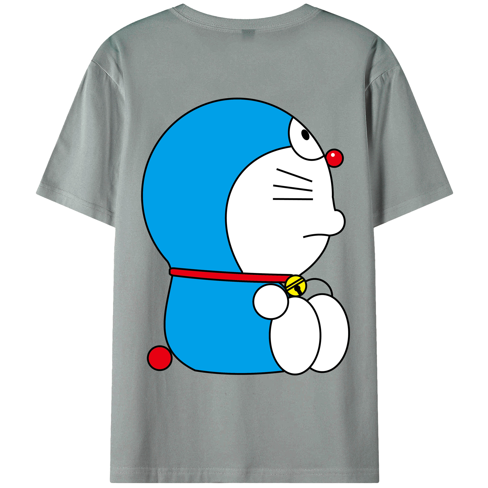 （画像用） ドラえもん Doraemon 綿100％ メンズ半袖Tシャツ（バックプリント） 通気性